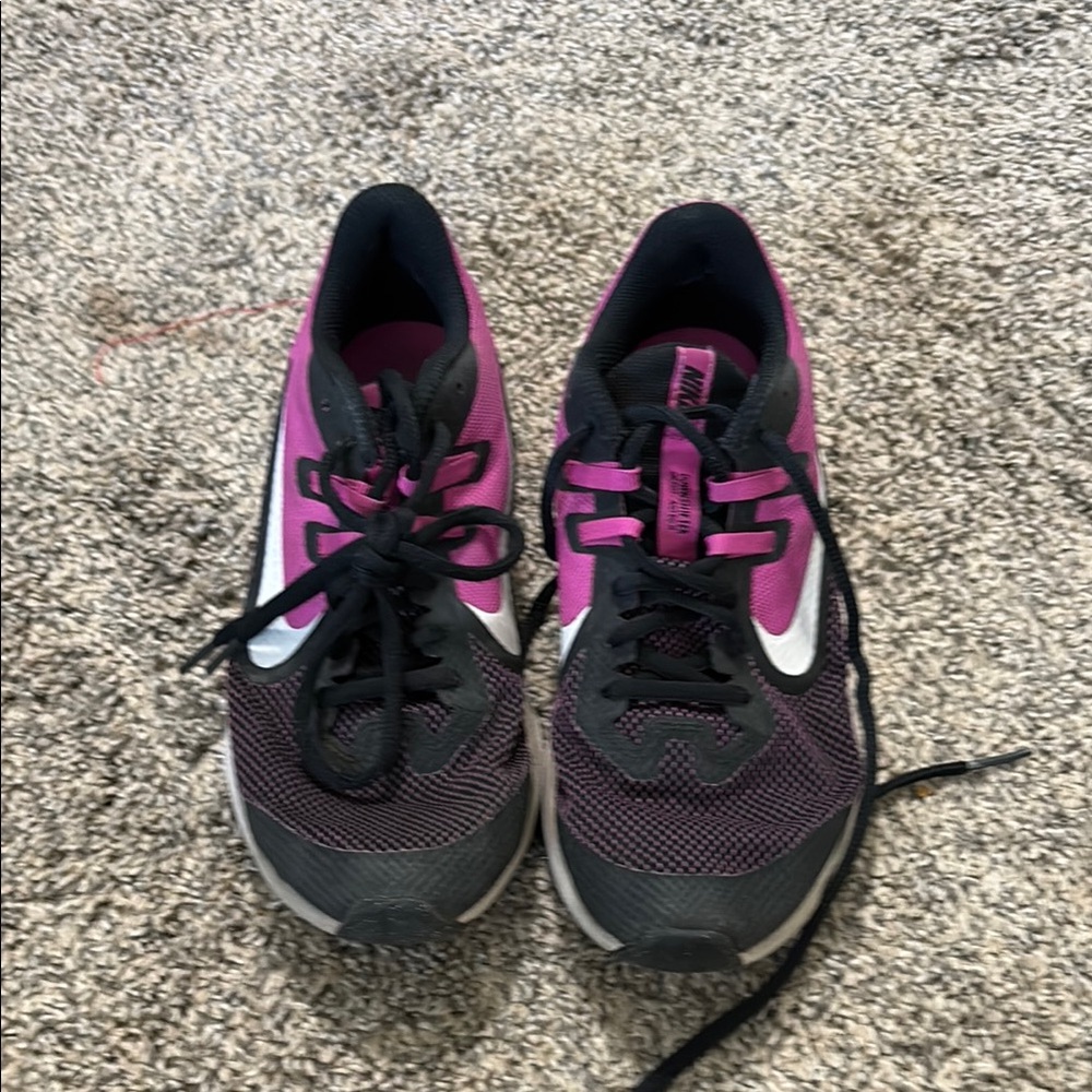 Pink and Black Athletic Shoes